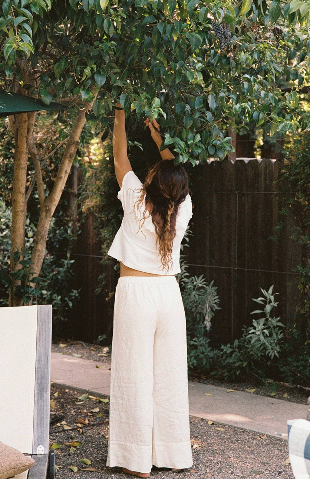 Linen Simple Pant: Black / M