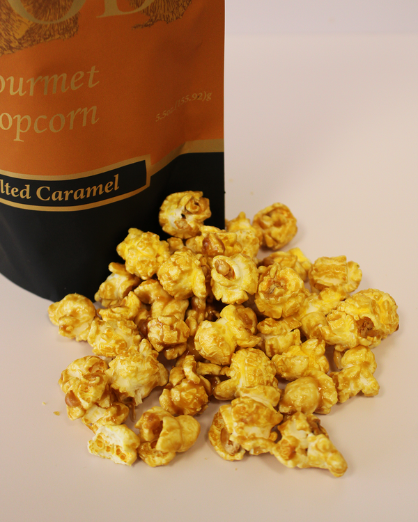 Salted Caramel Gourmet Popcorn: 5.5oz Large Pouch
