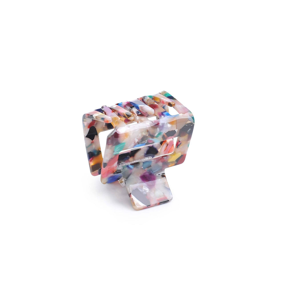 Valentina Clip Hair Claw: Cream Tortoise
