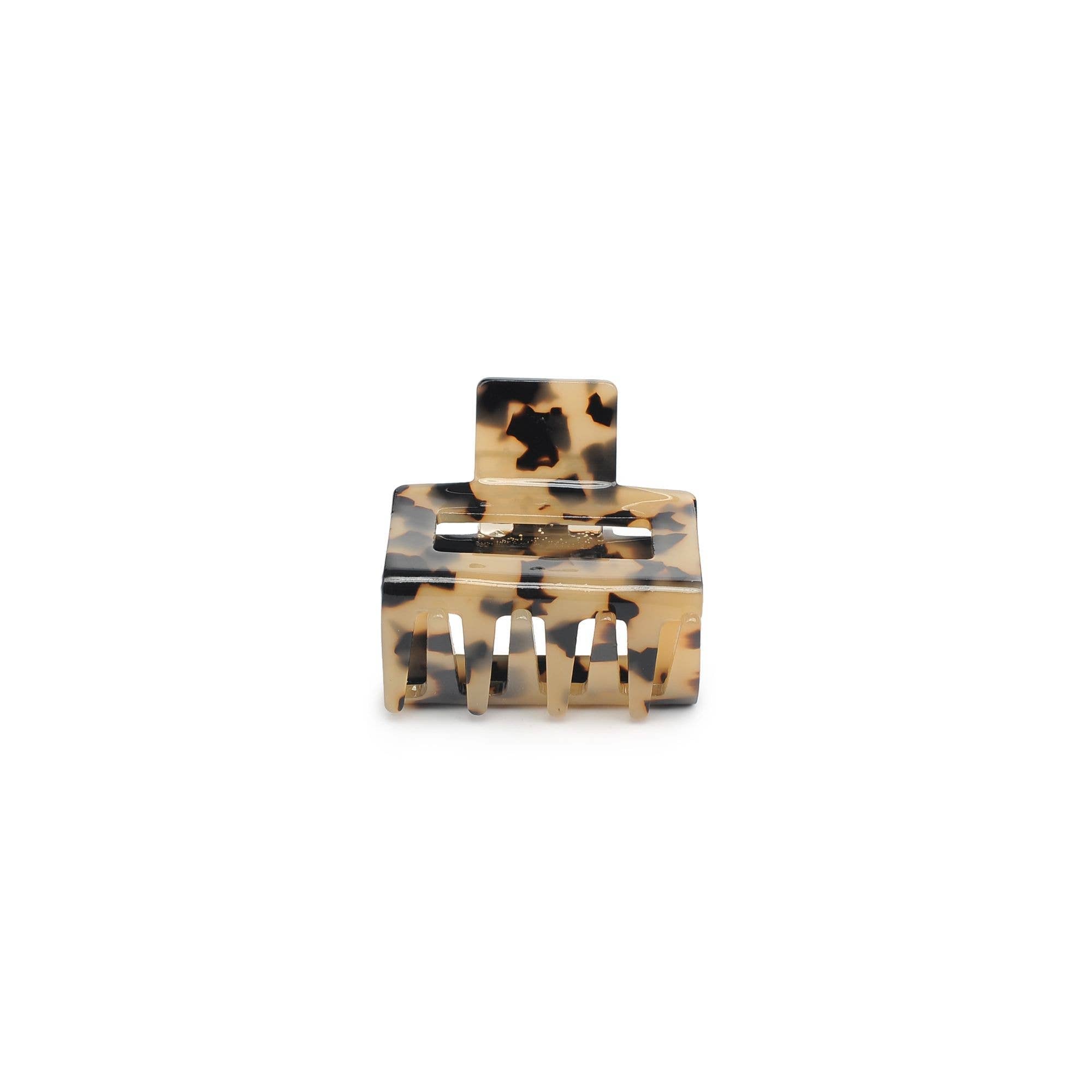 Valentina Clip Hair Claw: Cream Tortoise