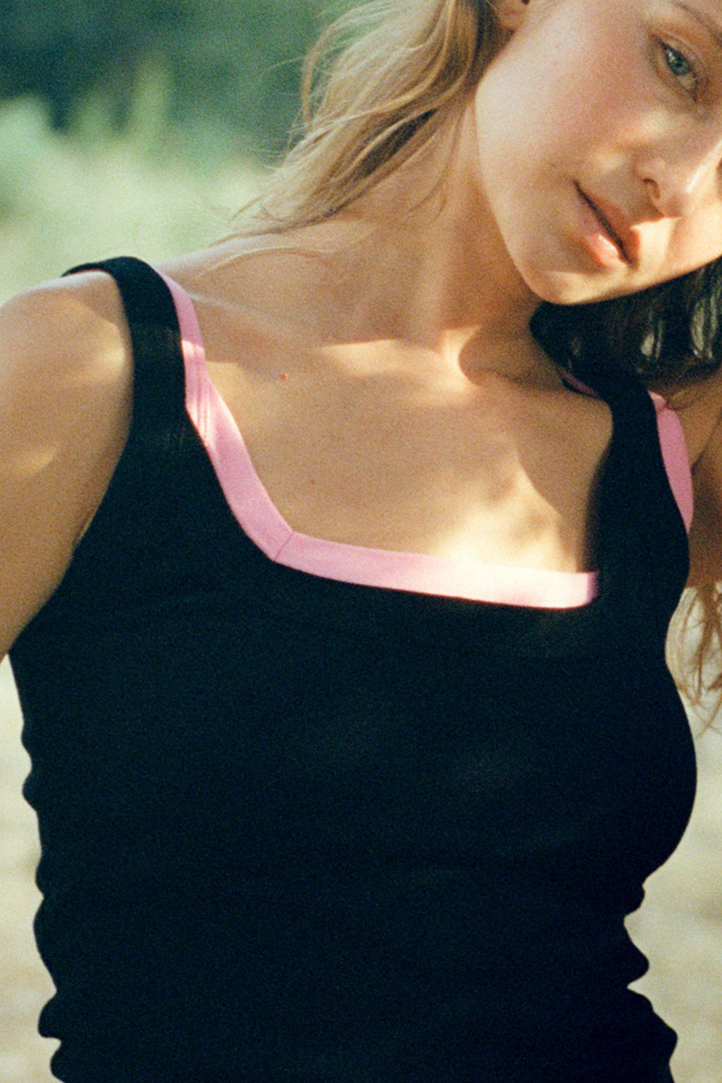 Square Organic Tank: White / S