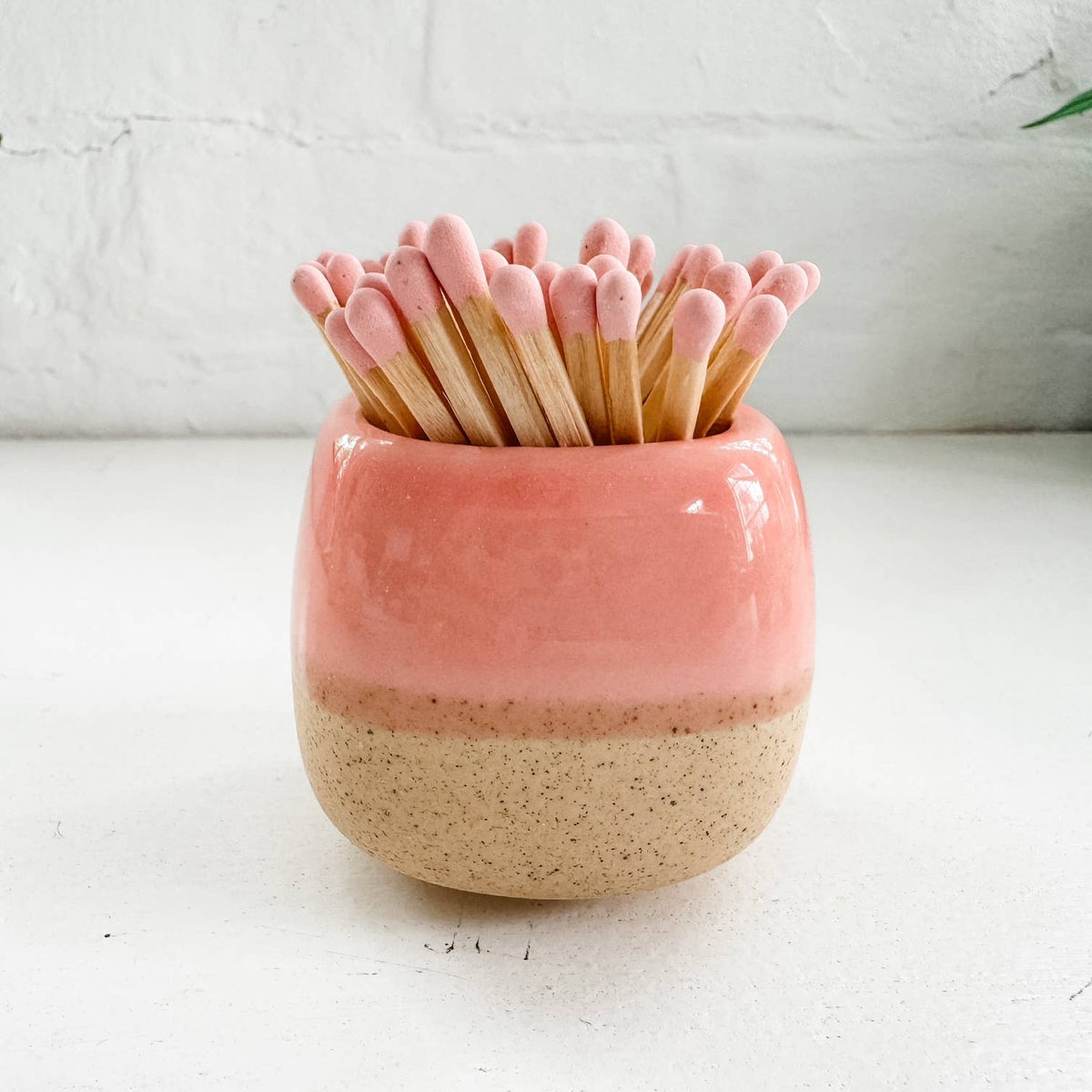 Ceramic Match Holders - With or Without Matches - 5 Colors: White / Without Matches