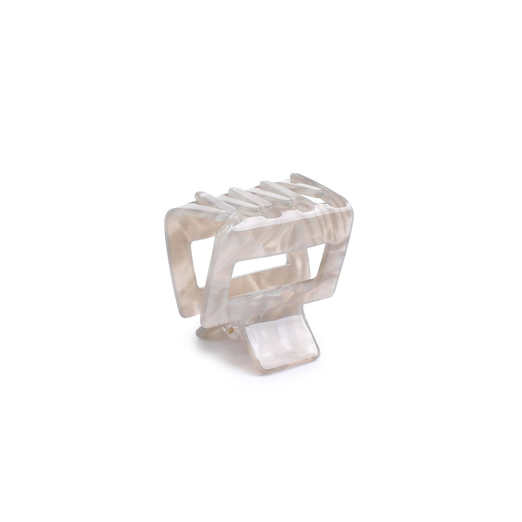 Valentina Clip Hair Claw: Cream Tortoise