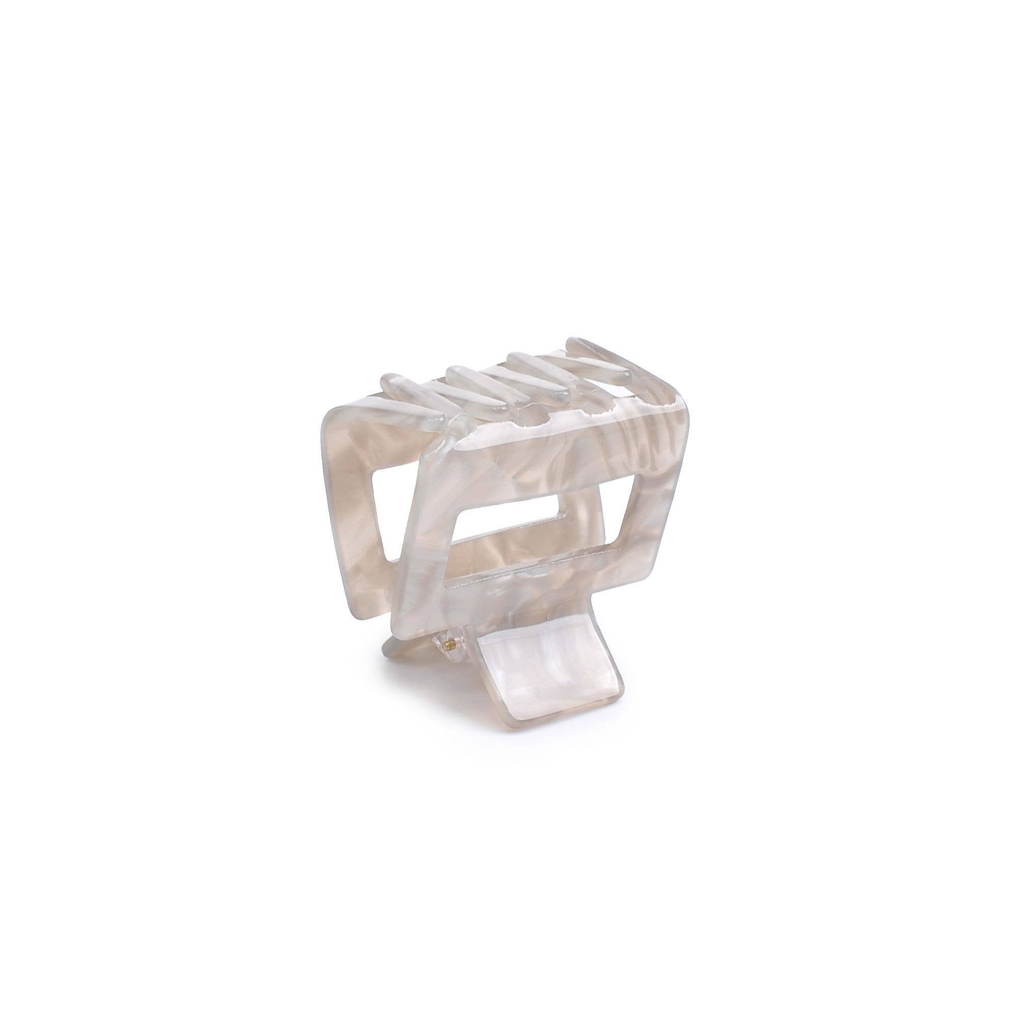Valentina Clip Hair Claw: Cream Tortoise