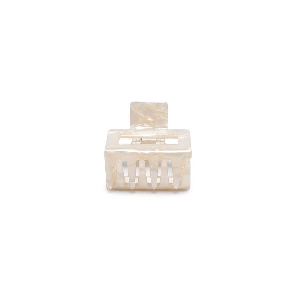 Valentina Clip Hair Claw: Cream Tortoise