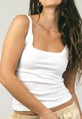 Square Organic Tank: White / S