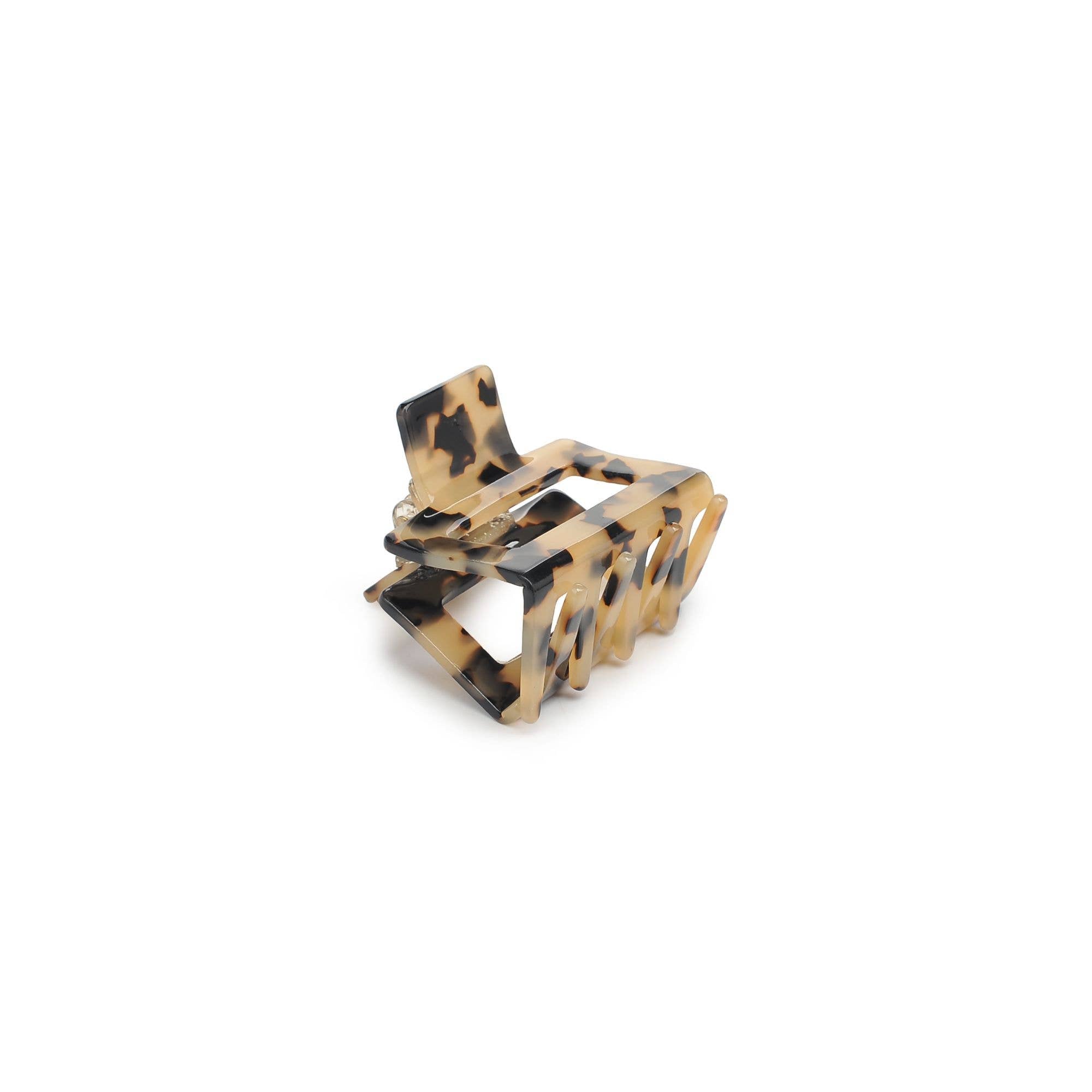 Valentina Clip Hair Claw: Cream Tortoise