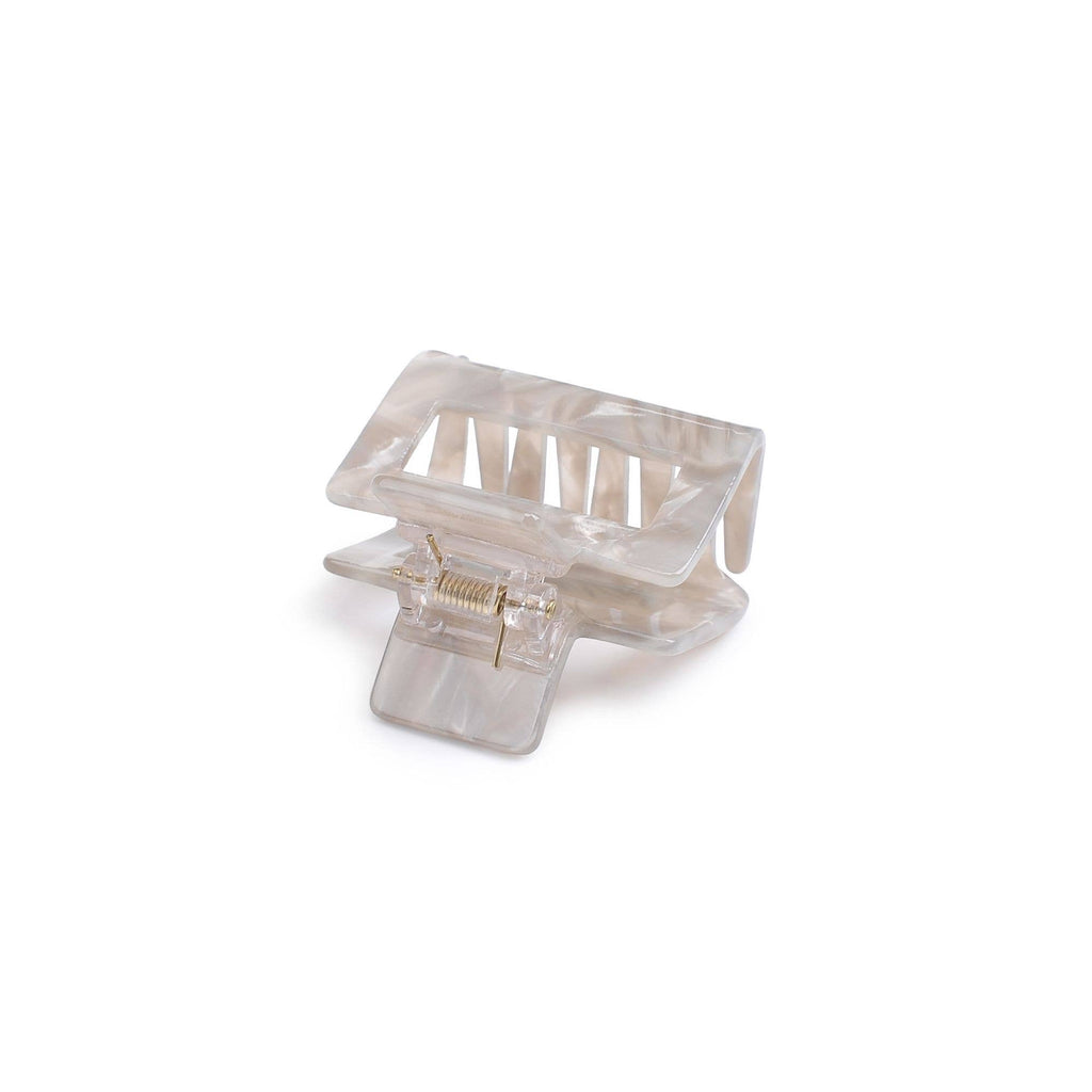 Valentina Clip Hair Claw: Cream Tortoise