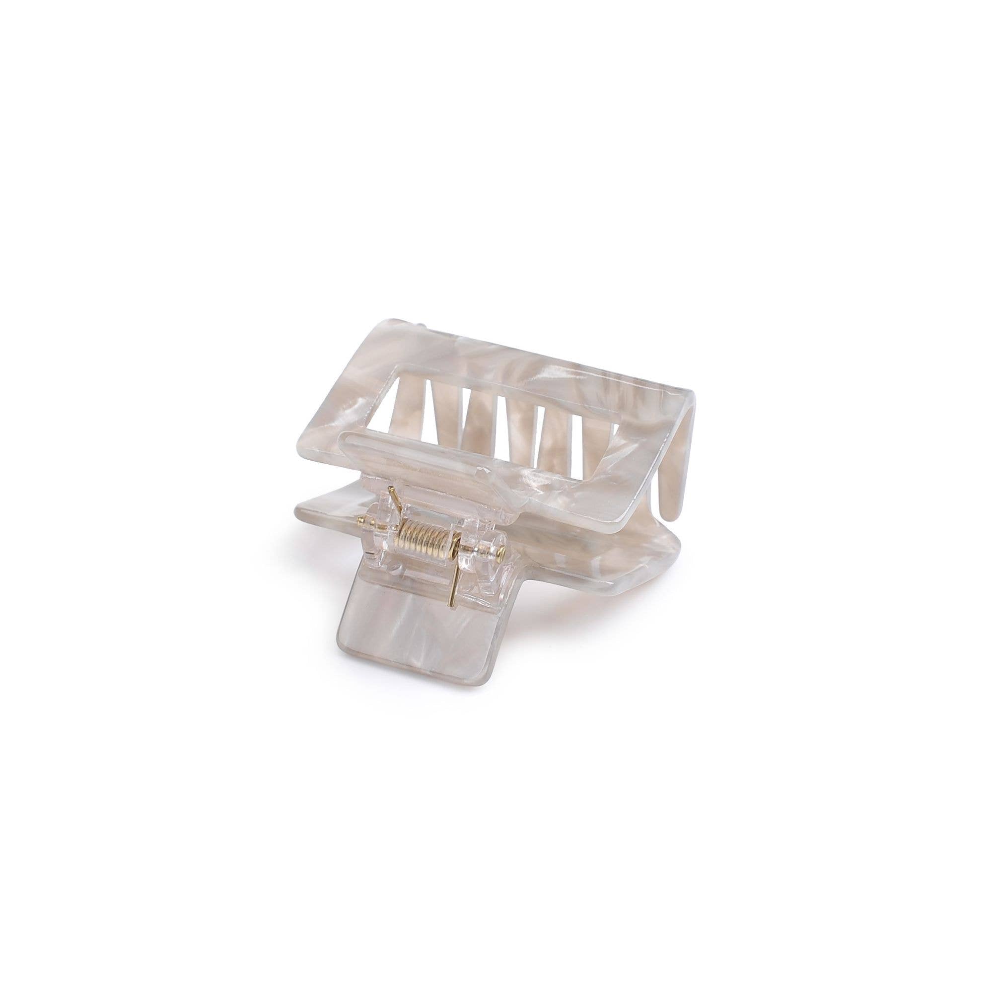 Valentina Clip Hair Claw: Cream Tortoise