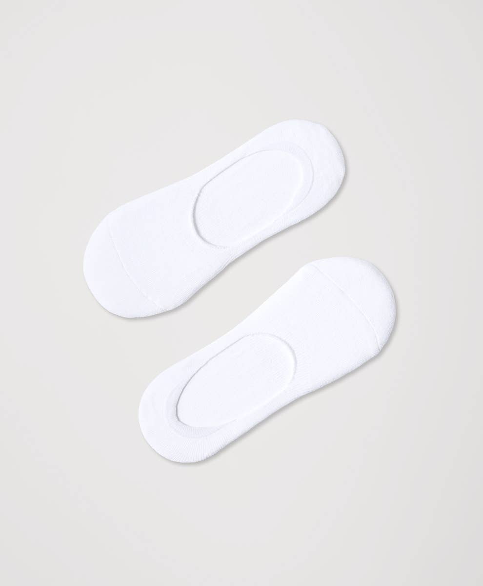 Women's No-Show Socks 2-Pack: White / One Size Fits Most