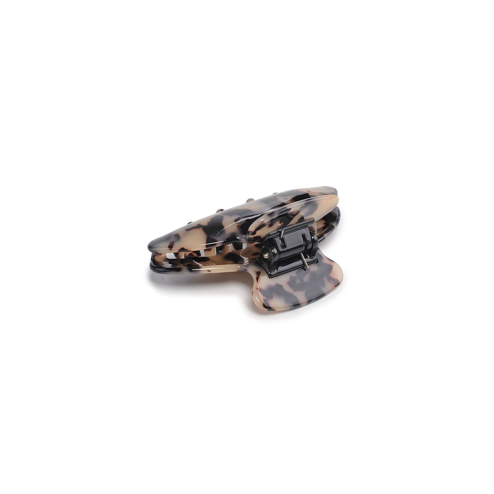 Martina Hair Claw: Cream Tortoise
