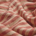 Sandstone Red Stripe Linen Fitted Sheet: Queen