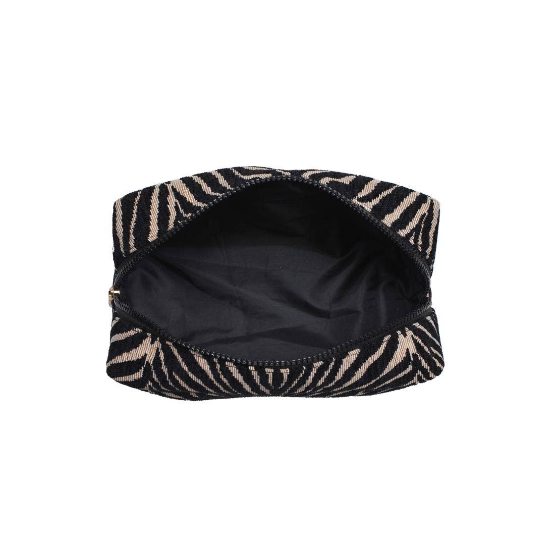 Zebrini Cosmetic & Travel Organizer Pouch: Natural Black