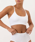 Women's Everyday Modern Scoop Bralette: White / Small