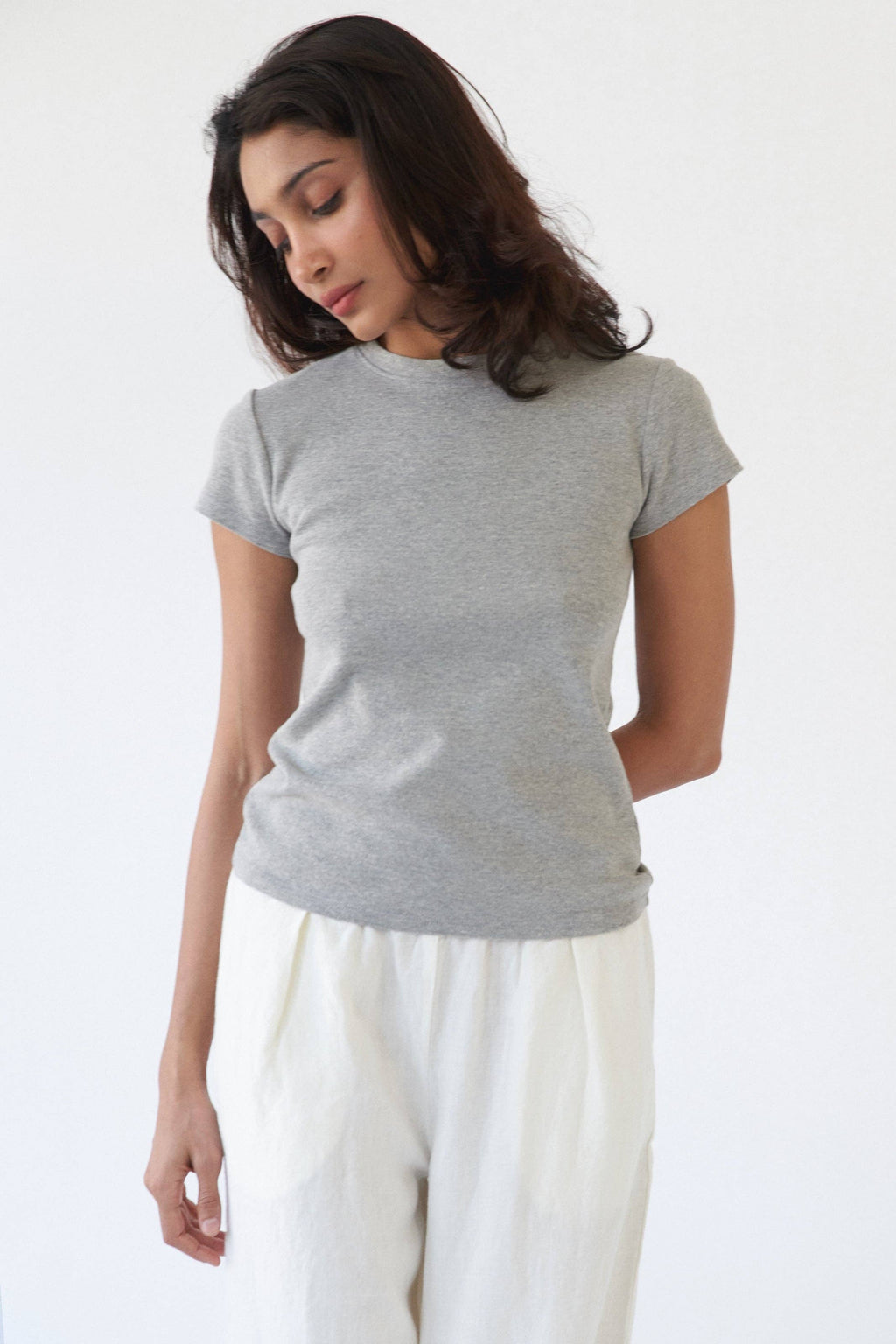 Bebe Organic Tee: Heather Gray / M