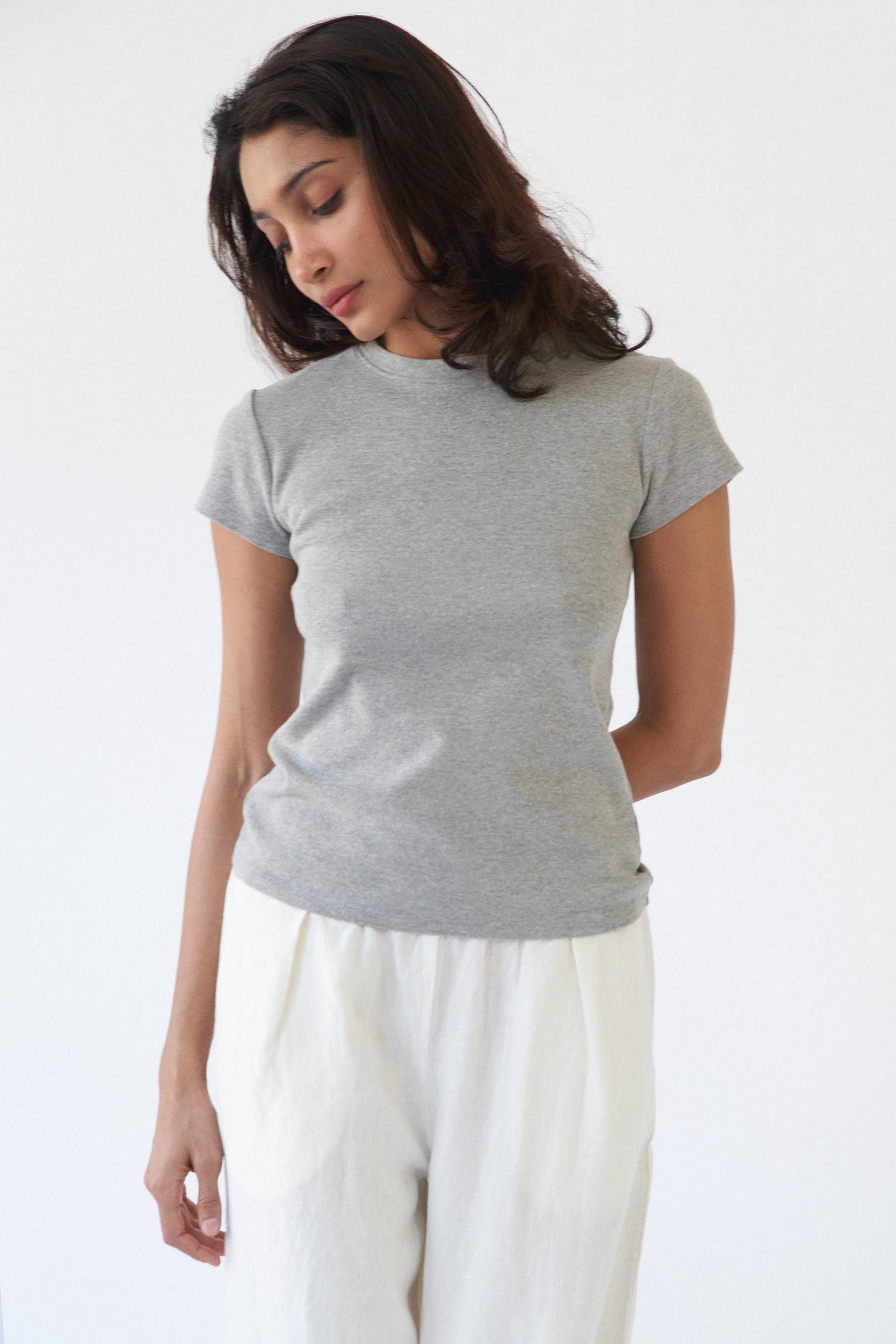 Bebe Organic Tee: Heather Gray / M